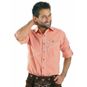 Mens Bavarian Oktoberfest <b>Mandarin</b> 100% Cotton Checkered Fabric <b>Collar</b> Formal Summer Knitted Yarn Dyed OEM Service <b>Shirt</b> - Product Image 6