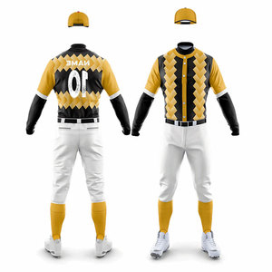 Customized Training Wear <b>Baseball</b> Uniform Wholesale Price Adults Uniform Kids Clothing Long Sleeve Jersey with Pants Sublimated - Product Image 4