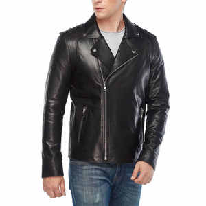 Meilleure Vente : Blouson de Moto en Cuir Noir pour Homme – Coupe Slim, Dernier Style, Vêtement Tendance Streetwear – Prix de Gros - Product Image 4