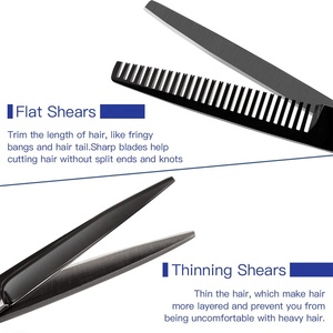Nouvelles Ciseaux de Barbier Professionnels Droitiers en Acier Inoxydable Noir-Or de 6,0 Pouces Haute Performance – Kit Complet - Product Image 5