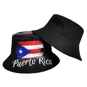 Sombrero de Pescador con la Bandera de Puerto Rico, para Hombre y Mujer, Estampado, Reversible, Protección Solar, Moderno y con Personalidad - Product Image 2
