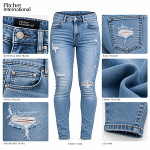 Jeans pour femmes en gros, jeans pour femmes sur mesure, jeans taille haute, jeans à jambes larges, fournisseur de marques privées, vente en gros aux États-Unis - Product Image 6