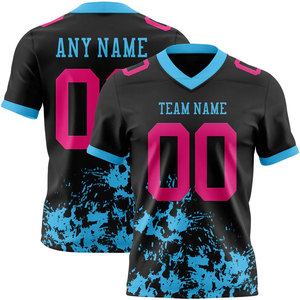 Nuevo Diseño de Camisetas de Fútbol Americano Juveniles para Hombre, Nombre del Equipo Personalizado, Malla Transpirable, Tejido Liso Teñido - Product Image 4