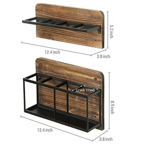 Industrial Pine Wood Umbrella <b>Stand</b> Distressed Black Wholesale | Handcrafted - Product Image 6