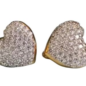 ต่างหูเพชรมออิสซาไนต์รูปหัวใจ925ต่างหูตะขอแบบกำหนดเองและเครื่องประดับเพชรอื่นๆ - Product Image 2