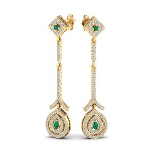 REYES Sparking 925 Sterling Silver GRA Certified Moissanite Dangle Drop <b>Earrings</b> Luxury <b>Emerald</b> Gemstone Wedding Gift Jewelry - Product Image 1