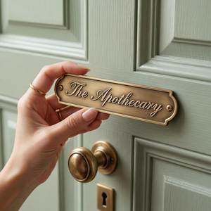 Premium Quality Customized Brass <b>Name</b> Sign <b>Plate</b> for Restaurant Home Hotel Apartment Office Decorative Door Hardware - Product Image 4