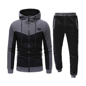 Conjunto Deportivo para Hombre con Capucha y Cremallera, para Entrenamiento, Running, Gimnasio, Fitness, Jogging al Aire Libre, Ligero y Cómodo - Product Image 1