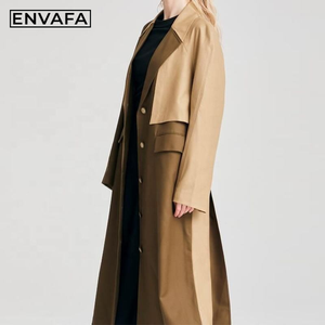 Manteau long imperméable tendance pour femme, style trench-coat, double boutonnage, idéal printemps-automne - Product Image 5