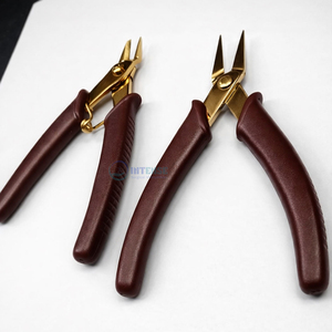 Juego de 2 Pinzas para Joyería, Pinzas de Punta Fina y de Corte, Acero Inoxidable, Mango Antideslizante, Kit de Herramientas para Abalorios DIY - Product Image 3