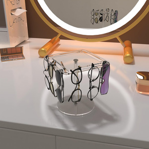 360 Acrylic <b>Rotating</b> Portable Storage Scratch-Resistant Fashionable Desktop Sunglasses <b>Display</b> <b>Stand</b> Eyewear Organizer Rack - Product Image 2