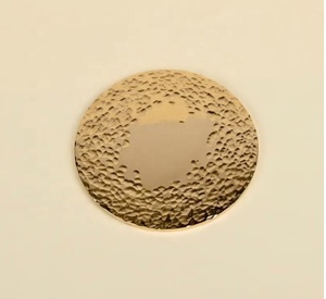 Meteor Hammered Brass <b>Coaster</b> Set Handcrafted Round <b>Drink</b> <b>Coasters</b> Premium Heat Resistant Table Protector Luxury Gift - Product Image 1