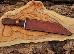 Couteau de chef viking professionnel, forgé à la main, personnalisé, ambidextre, écologique, en acier au carbone avec étui en cuir - Product Image 2