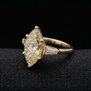 Anillo de Compromiso Moderno de Oro de 14K con Diamante Certificado IGI en Engaste de Garras, Anillo de Boda Pulido Brillante, Joyería de Regalo para Uso Diario - Product Image 3