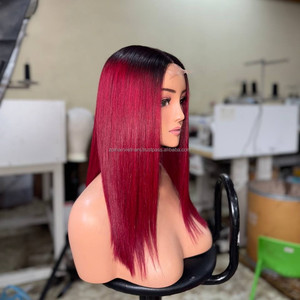 Perruques en cheveux humains bruts vietnamiens de qualité supérieure, lisses comme des baguettes, avec dentelle frontale transparente HD, personnalisables, sans nœuds - Product Image 4