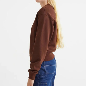 Women sweatshirt fashionable crewneck pullover soft fleece long sleeve & stylish casual wear winter outfit comfortable everyday - Product Image 4