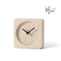 Horloge de table Art Déco en marbre de quartz de luxe TCE, décoration d'intérieur haut de gamme, horloge élégante pour salon, bureau, hôtel, horloge de bureau élégante