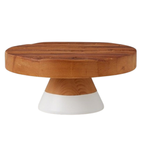 Soporte de Madera Elegante de un Solo Nivel para Pasteles, Base de Acacia para Exhibición en Bodas, Fiestas y Eventos - Product Image 1