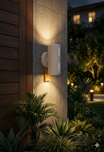 Lampe murale vintage en métal avec revêtement en poudre en forme de cylindre, LED 10W, étanche IP65, pour extérieur, Vietnam, Lumetal - Product Image 2