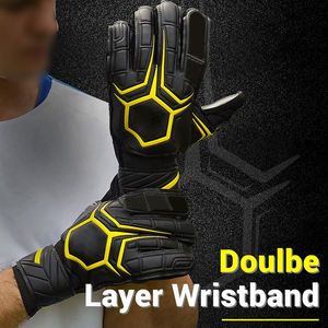 Gants de gardien de but de football antidérapants personnalisés AOSIKA, fabrication en PU professionnel, protection des doigts et du pouce, fermeture à boucle et crochet - Product Image 3