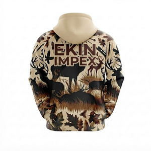 Sweat-shirt à capuche personnalisé pour homme, motif camouflage chasse au cerf, imprimé intégral, OEM/ODM, vente en gros - Product Image 2