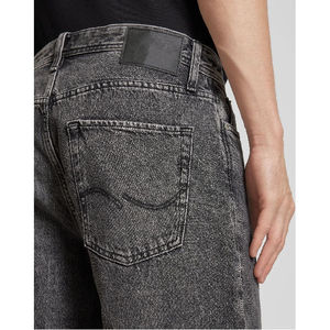 Pantalones Cortos Bermuda de Mezclilla Lavada para Hombre, Cintura Alta Elástica, Estilo Casual de Lona de Algodón de Color Sólido, Secado Rápido, 180g, Estampado Digital - Product Image 4