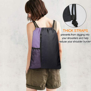 Bolsa Deportiva Impermeable Unisex con Cordón Ajustable, Modelo LS-1073 de Lamatex Sports, Color Personalizado, Estilo Art Nouveau, con Bolsillo con Cremallera y Panel Lateral de Malla (Personalizable) - Product Image 6