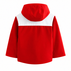 Delta | Sigma |Theta Sorority Women's Windbreaker Jacket Red White Hooded Windcheater Varsity Packable Shell Collegiate Jacket - Product Image 2