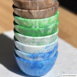 ชามเรซิ่นงานฝีมือดีไซน์โดดเด่น สีสันสวยงาม ใช้สำหรับเสิร์ฟตกแต่งบ้าน รับประทานอาหาร และโอกาสพิเศษ - Product Image 4