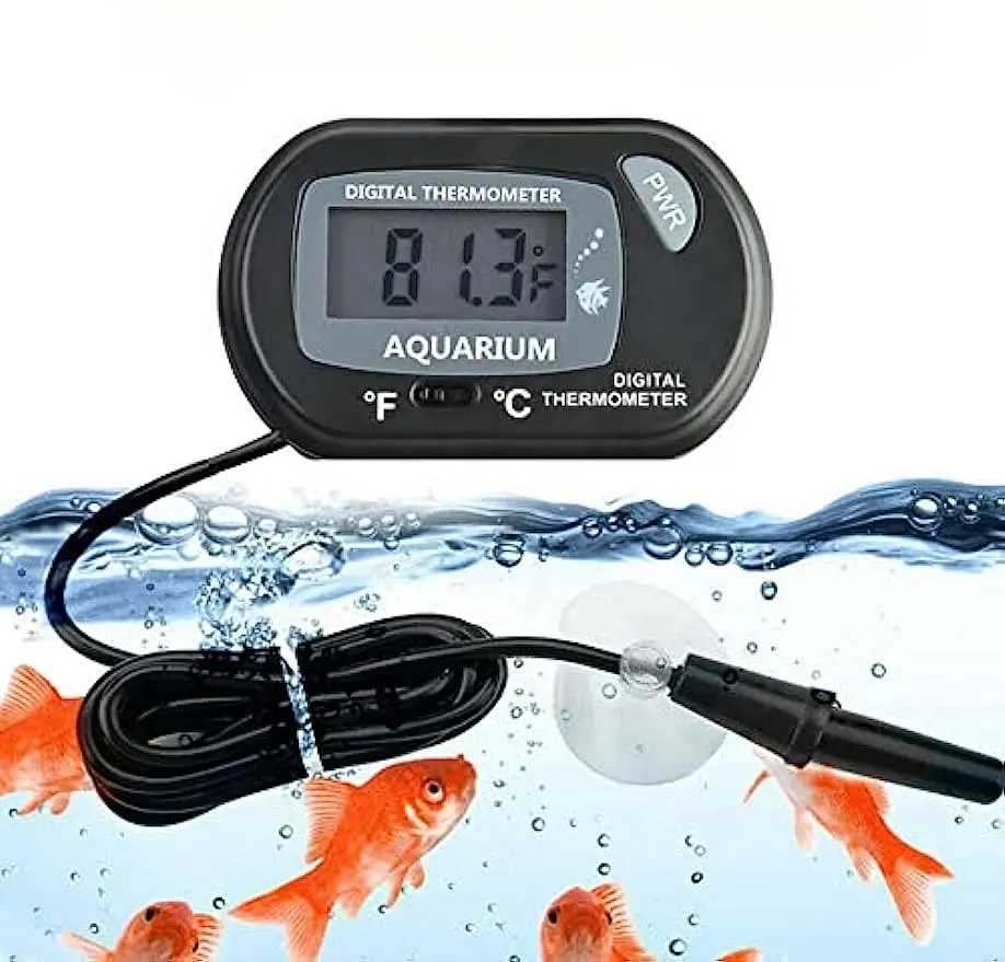 ST-3 termometer akuarium digital, pengukur suhu air akuarium layar lcd elektronik untuk akuarium ikan