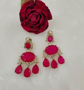 Pendientes Colgantes de Cuarzo Chapados en Oro Vintage con Diseño de Cristal Brillante en Forma de Lágrima de Diamante, Joyería de Boda para Mujer - Product Image 5