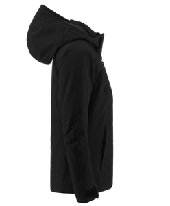 Veste softshell imperméable noire pour femme, à capuche, fermeture éclair, coupe classique, toutes saisons, vêtements d'extérieur - Product Image 4