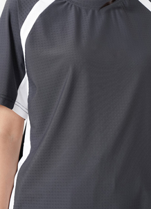 T-shirt noir uni pour femme, coupe ajustée, manches courtes, en coton épais, délavé à l'acide, personnalisable, haute qualité, OEM, vente en gros - Product Image 5