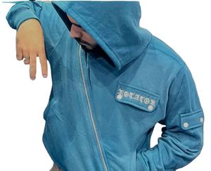 Sweat-shirt à capuche pour homme en polyester/coton personnalisé, écologique, coupe classique, tissu en molleton, broderie, sweat-shirt en polaire d'hiver - Product Image 3