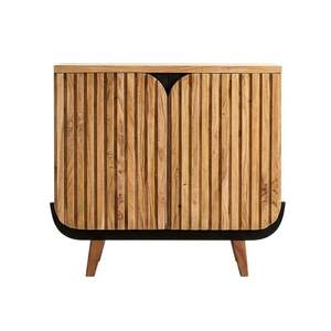 Aparador de Madera de Acacia Resistente de 2 Puertas, Diseño Moderno de Estilo Rústico, Mueble Duradero para Cocina, Sala de Estar y Comedor - Product Image 2