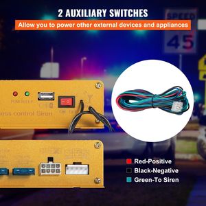 400W 8 suono altoparlante PA sistema di allarme allarme per auto della polizia corno antincendio con microfono per uscita Audio potenziata - Product Image 5