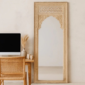 Premium Standing <b>Vanity</b> <b>Mirror</b> for Living Room Clean Modern Border Styling with Sophisticated Interior Appeal - Product Image 6