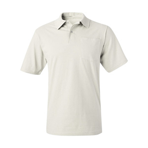 Polo de golf pour homme anti-rétrécissement haute performance à manches courtes, avec poche poitrine, en tissu tricoté, logo personnalisé, 100 % coton peigné - Product Image 3