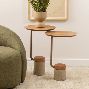 Mesa de Cóctel de Aluminio Elegante de Alta Calidad, Mueble de Metal de Primera Calidad, Mesa Auxiliar Decorativa para el Hogar, Hotel, Mesa para Bebidas y Vino, Latón - Product Image 1