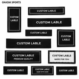 Étiquettes imprimées en coton biologique pliées sur mesure, étiquettes de t-shirt avec logo privé, étiquettes tissées écologiques en tissu pour vêtements - Product Image 4