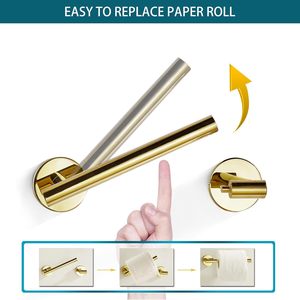 Stainless Steel Gold Toilet <b>Paper</b> <b>Holder</b> Wall Mounted Polished Brass Finish Tissue Roll Hanger <b>Paper</b> <b>Towel</b> Dispenser Bathroom - Product Image 4
