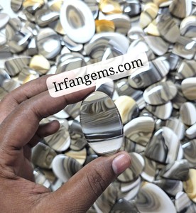 Lot en gros de cabochons en jaspe de silex poli 100% naturel de qualité supérieure - Product Image 1