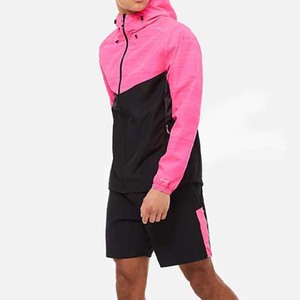 ชุดวอร์มลำลองมีฮู้ดผ้าฝ้าย 100% น้ำหนักเบาแบบมีซิปสำหรับผู้หญิง สีพื้นสไตล์วินเทจ ทรงปกติ กางเกงขาสั้นกันลมสำหรับฤดูหนาว - Product Image 1