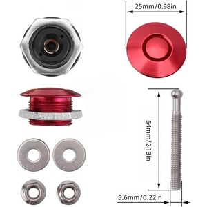 ชุดตัวล็อค<span class=keywords><strong>กันชน</strong></span>แบบปลดเร็วขนาด 25/32 มม. พร้อมปุ่มกดสำหรับฝากระโปรง<span class=keywords><strong>รถ</strong></span>ยนต์ ป้ายทะเบียน หรืองาน DIY ต่างๆ - Product Image 2