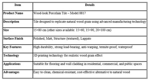 Tablón de baldosas con aspecto de madera 15×80 cm – Modelo 8817 - Product Image 4