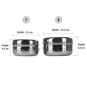 Stainless Steel Kitchen <b>Container</b> Steel dibba Set Steel Utility <b>Container</b> Storage dabba food grade jar & <b>Container</b> Pack of 3 - Product Image 2