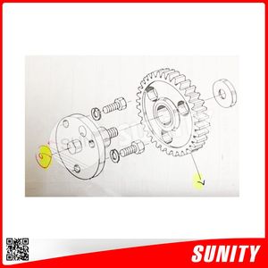 Pièce de rechange pour moteur agricole Yanmar TS180, TAIWAN SUNITY, qualité excellente, engrenage de ralenti TS180 OEM 103954-28710. - Product Image 6