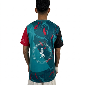 T-shirt homme en sublimation 100% coton respirant, style streetwear vibrant, impression intégrale, logo personnalisé, t-shirts homme en couleur - Product Image 2