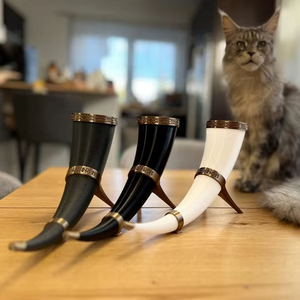 น้ำมี้ดื่มทำจากเขาควายคุณภาพพรีเมียม 100% เป็นมิตรกับสิ่งแวดล้อม งานแฮนด์เมดสไตล์ไวกิ้ง เหมาะเป็นของขวัญทางธุรกิจ - Product Image 1