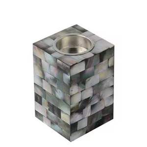 El Más Hermoso Quemador de Incienso Redondo de Color Gris con Incrustaciones de Madreperla Hecho a Mano, Novedad, para Regalos de Boda y Decoración - Product Image 2